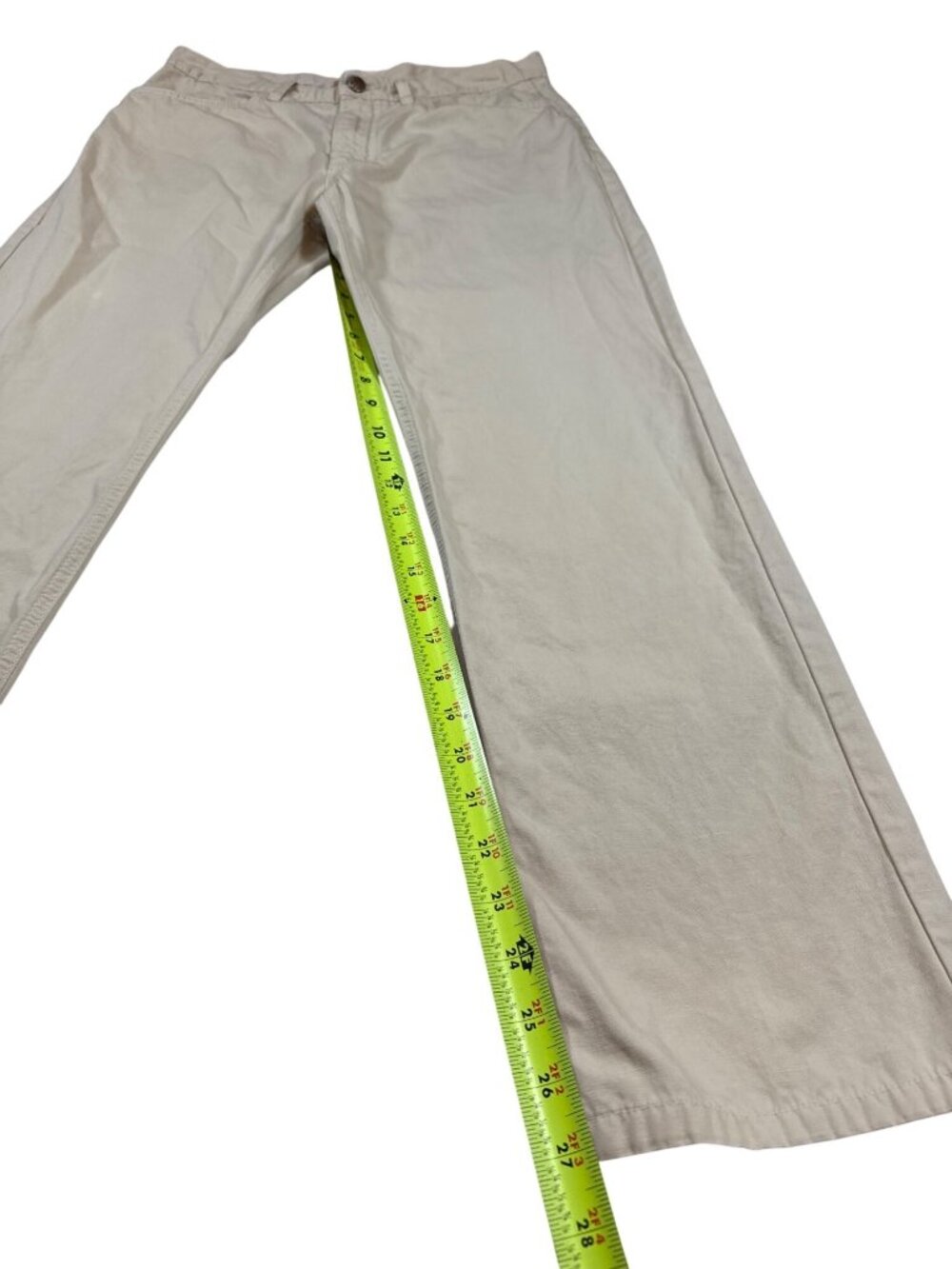 Loro Piana Mens Khaki Beige Casual Chino Pants 32X27 Straight-Leg Blend (PP581) - Picture 2 of 16